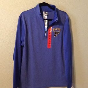 NHL St Louis Blues partial zip Pullover Size Medium